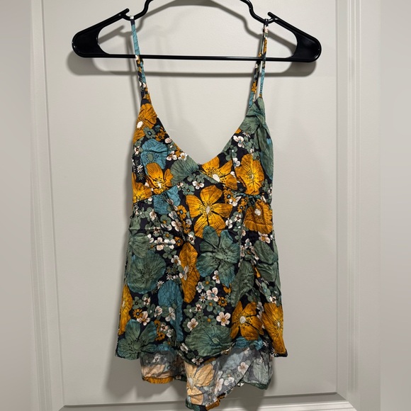Volcom Yellow and Green Floral Camisole - Picture 3 of 10